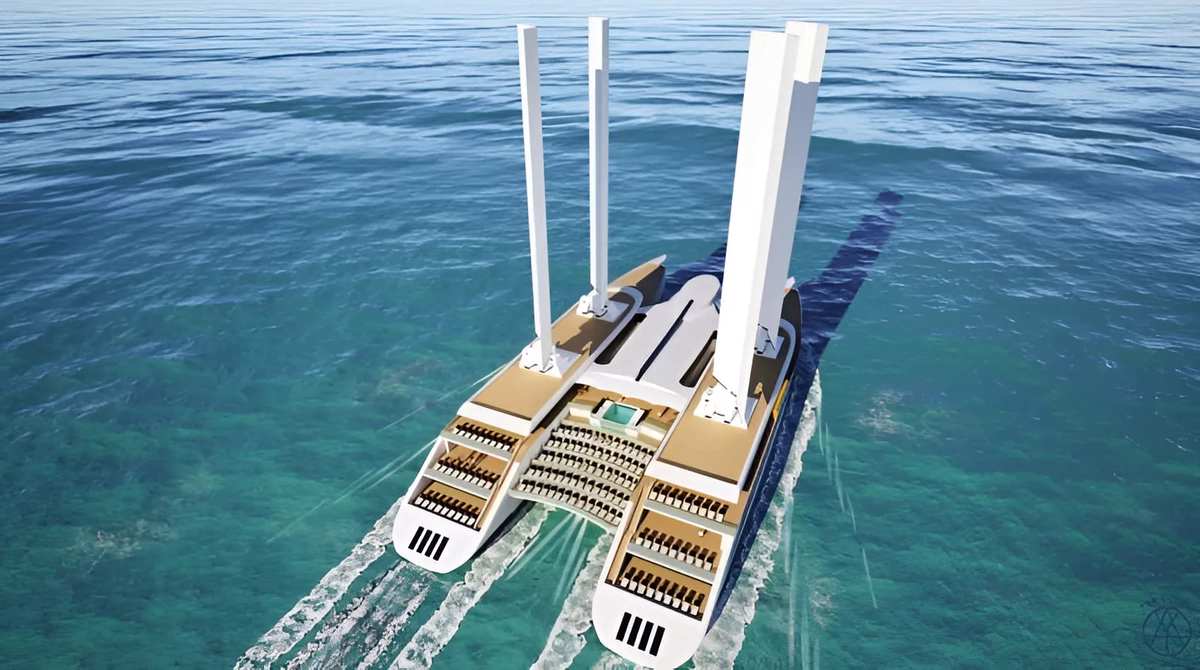 YSA Design reveals sail-powered cruise ship concept